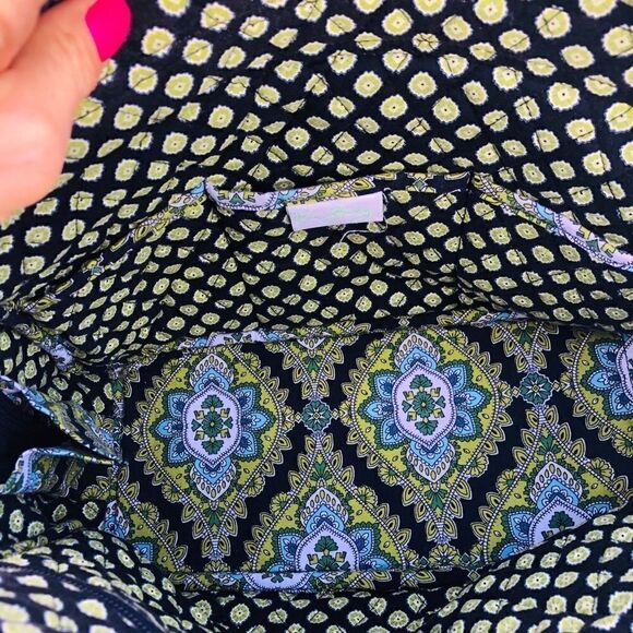 Vera Bradley paisley blue green hand bag wallet - Picture 6 of 8